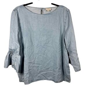 J. Jill Denim XLarge Petite Trumpet‎ Flare 3/4 Sleeve Top